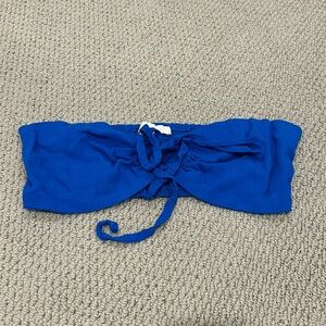 Blue Bandeau Top